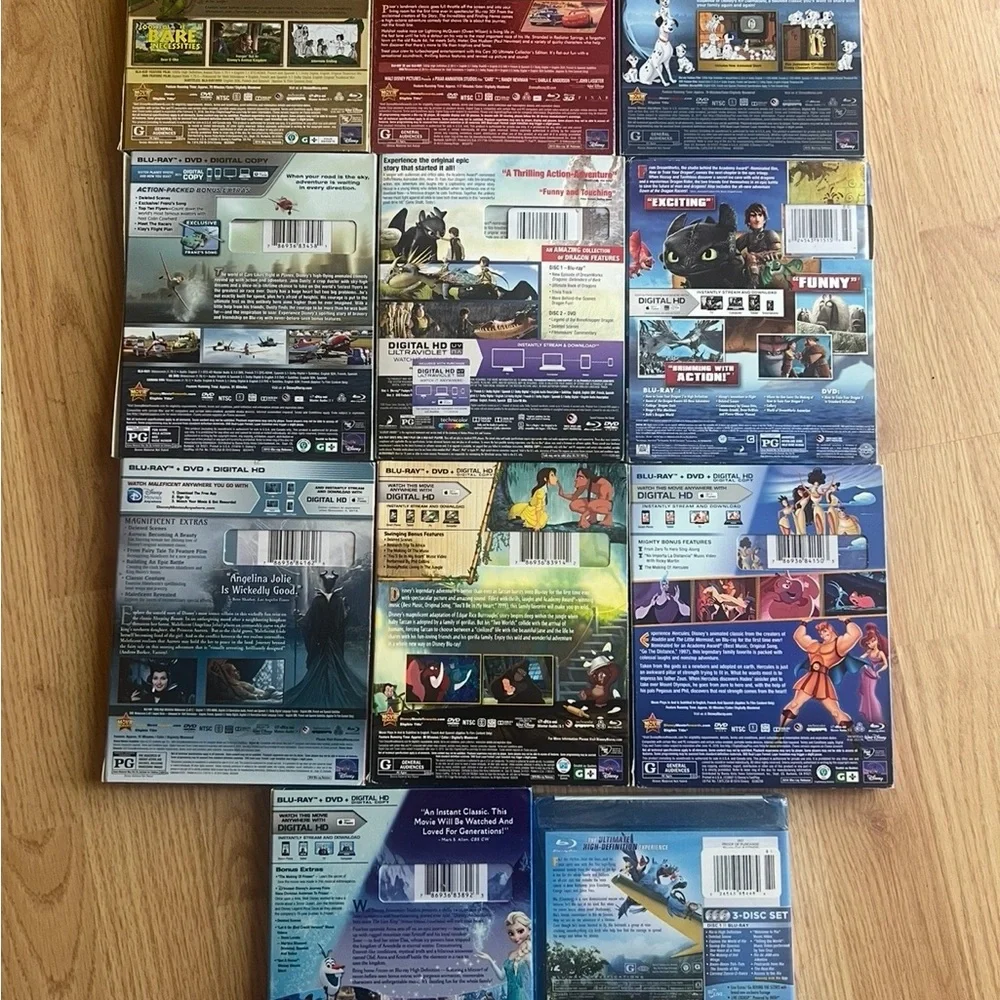 New unopened Disney & DreamWorks Blu-Ray/DVD Collection-11 must have Classics!!